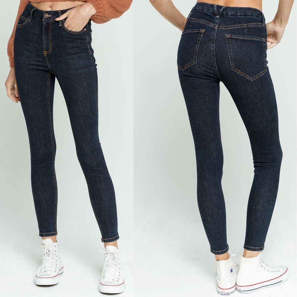 NWT Free People We The Free Montana Skinny Jeans in Dark Rinse - Picture 5 of 10
